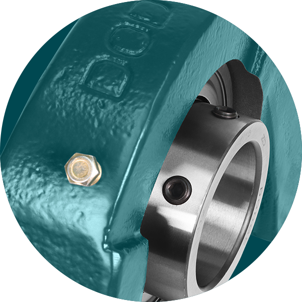 300-Series mounted ball bearing recessed housing design