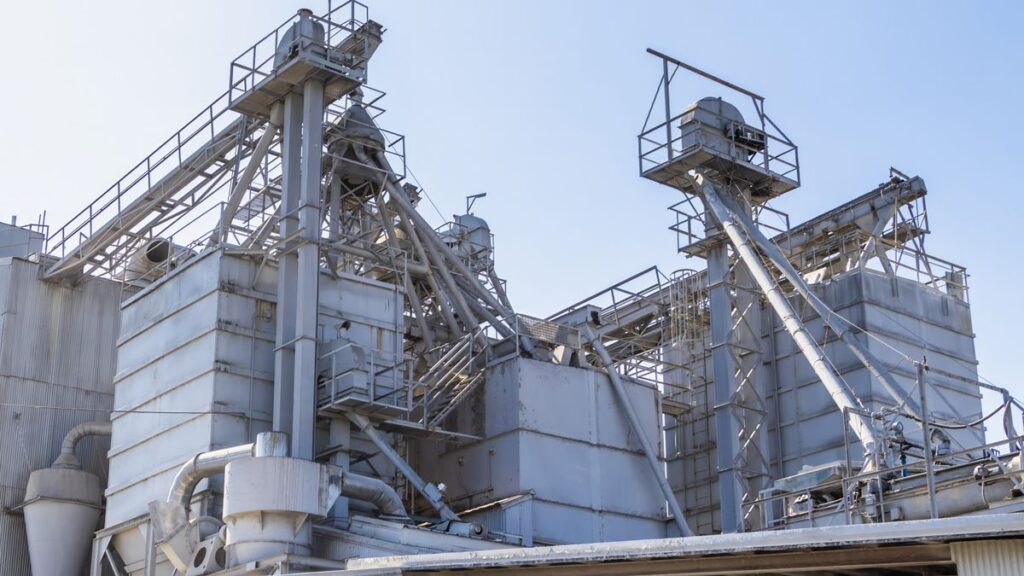 Cement plant towers and bucket elevators